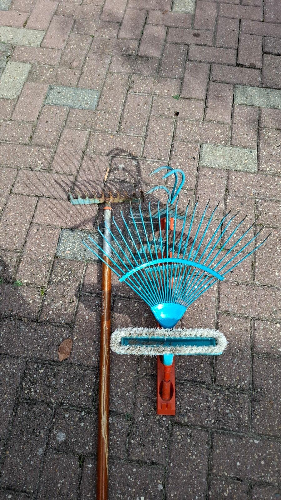 Gardena Tuinset: Hark en Schrobber, Ophalen, Gebruikt, Hark, Gardena