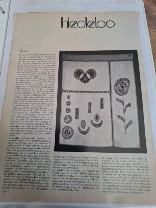 Map Hedebo borduurtechnieken, Ophalen of Verzenden