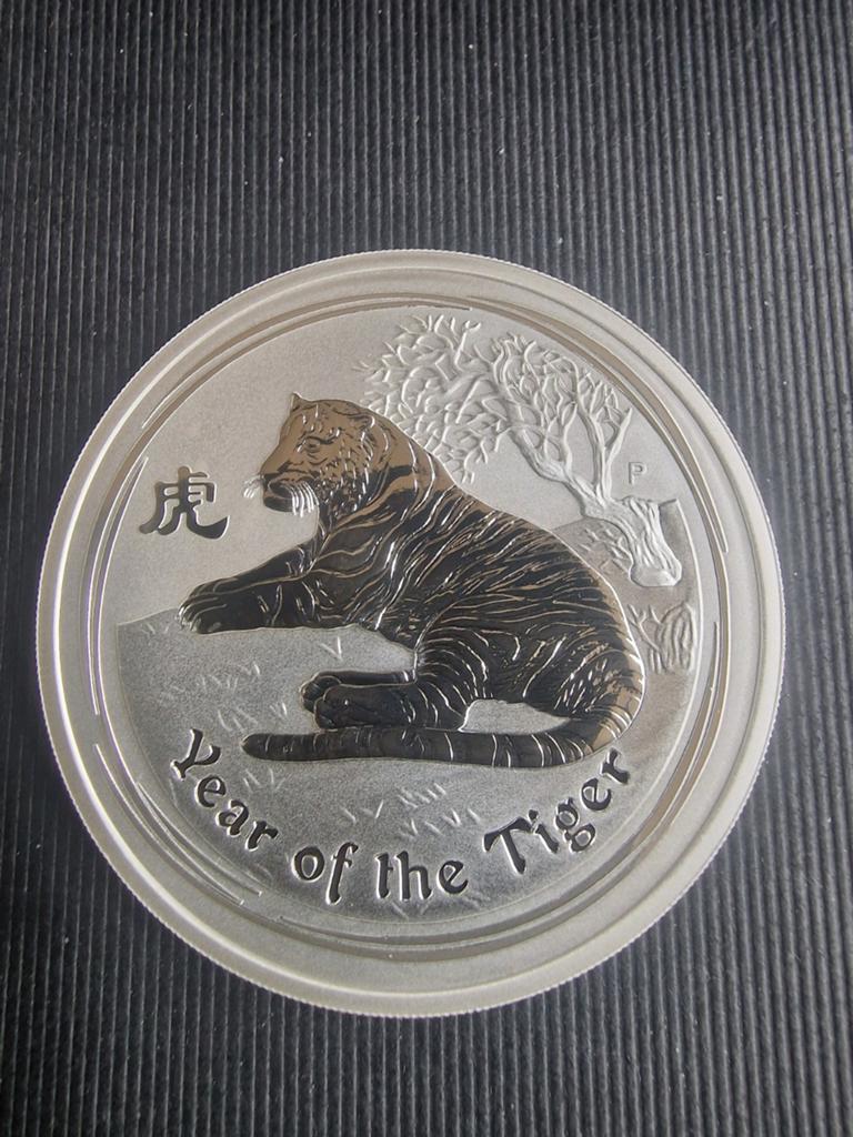 5 oz ZILVER LUNAR II TIGER 2010., Ophalen of Verzenden, Zilver
