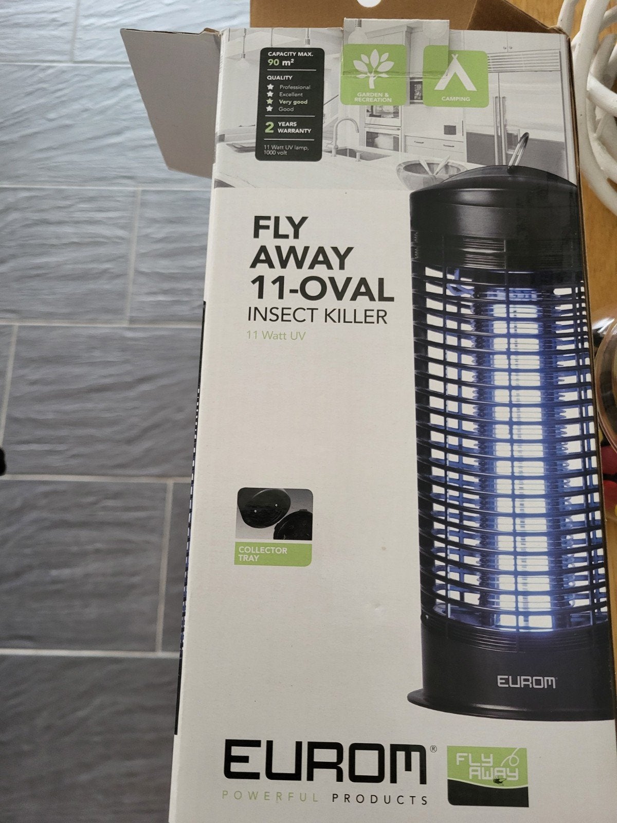 Eurom Fly Away 11-Oval Elektrische Insectendoder, Tuin en Terras, Ophalen, Zo goed als nieuw, Ongediertebestrijding