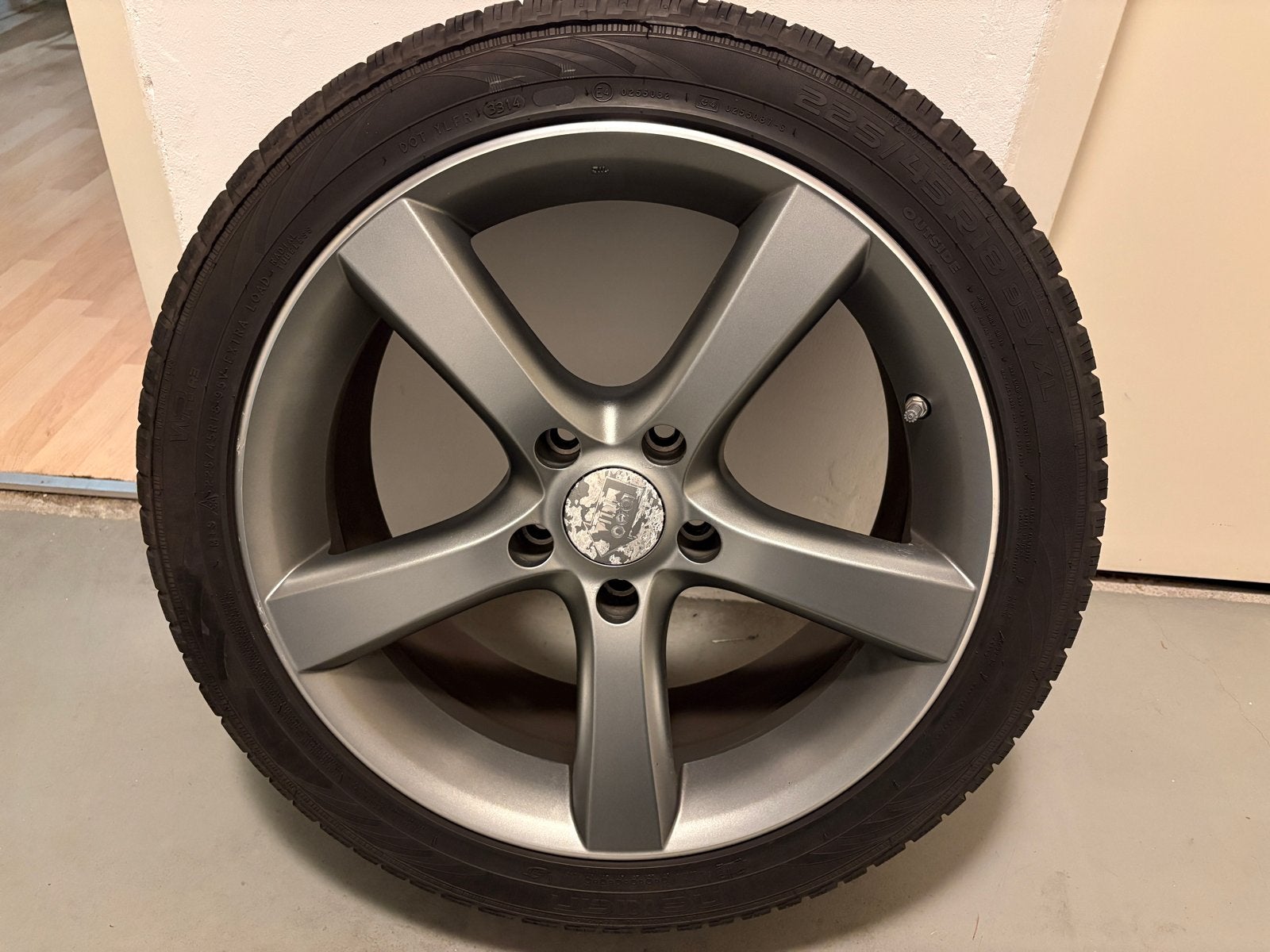 BMW 4 Winterset Miglia 1000 velgen met banden - 225/45R18, Ophalen, 18 inch, Gebruikt, Banden en Velgen