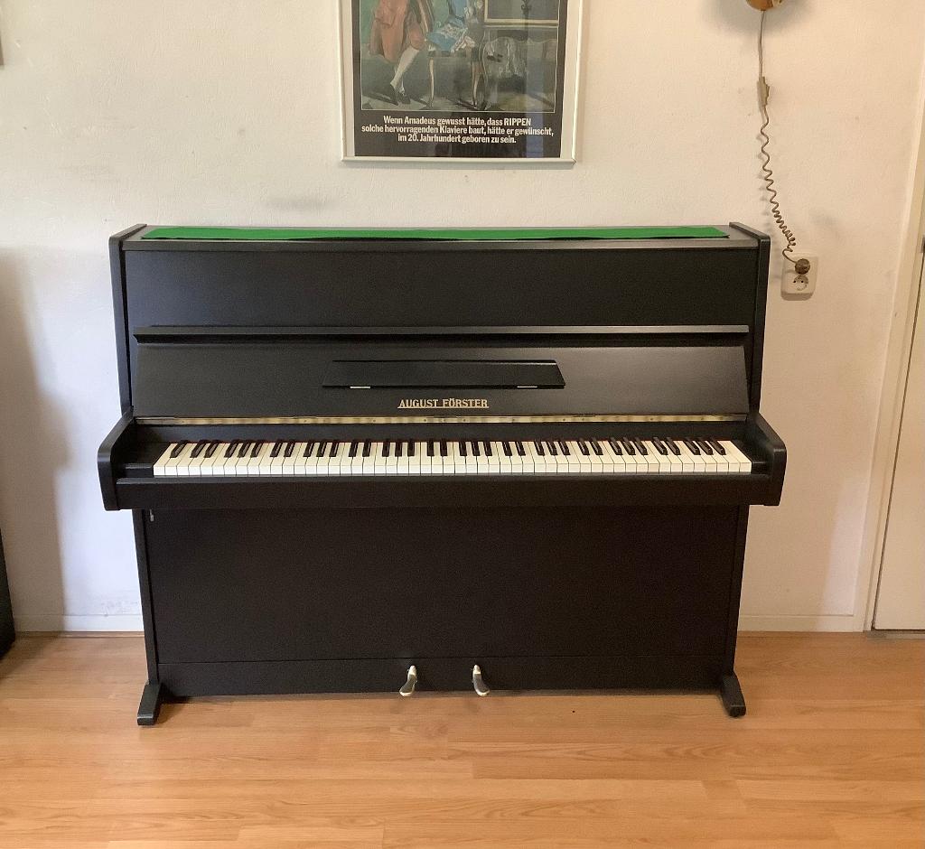 Zwarte August Förster piano, Muziek en Instrumenten, Piano's, Ophalen, Gebruikt, Zwart, Piano