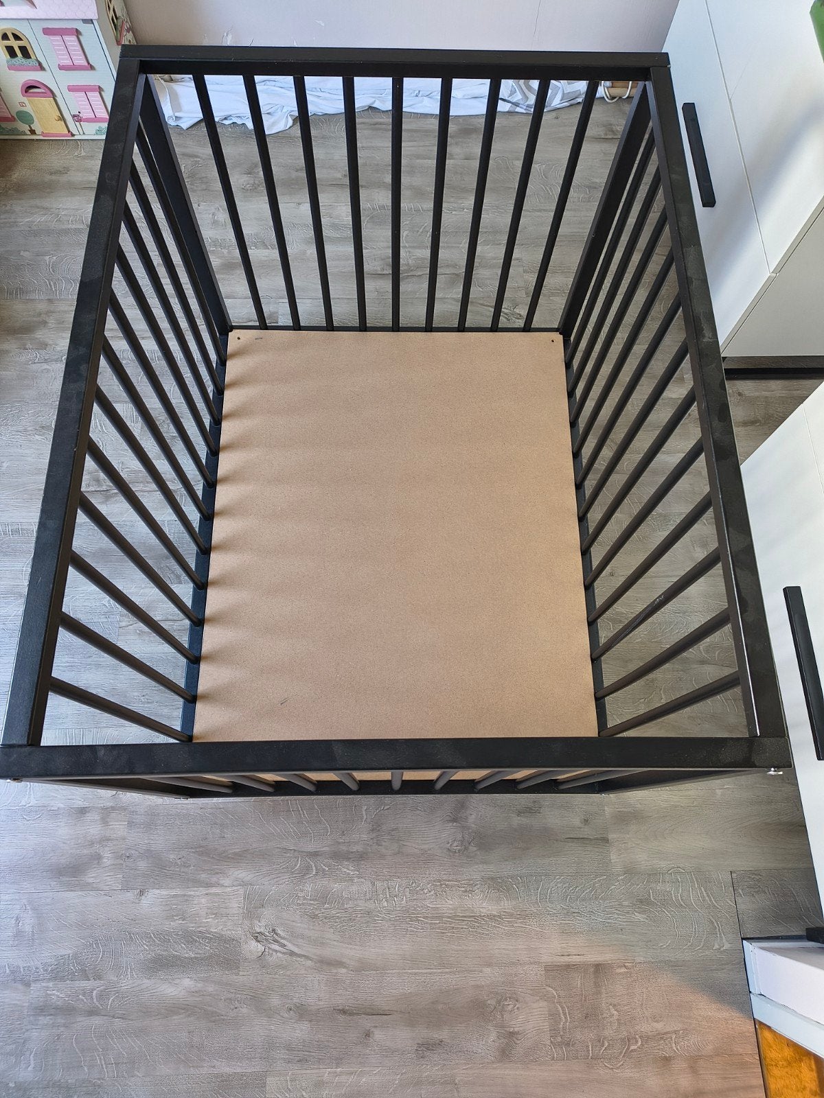 Zwarte Box inclusief matras, Kinderen en Baby's, Ophalen, Gebruikt, Rechthoekig