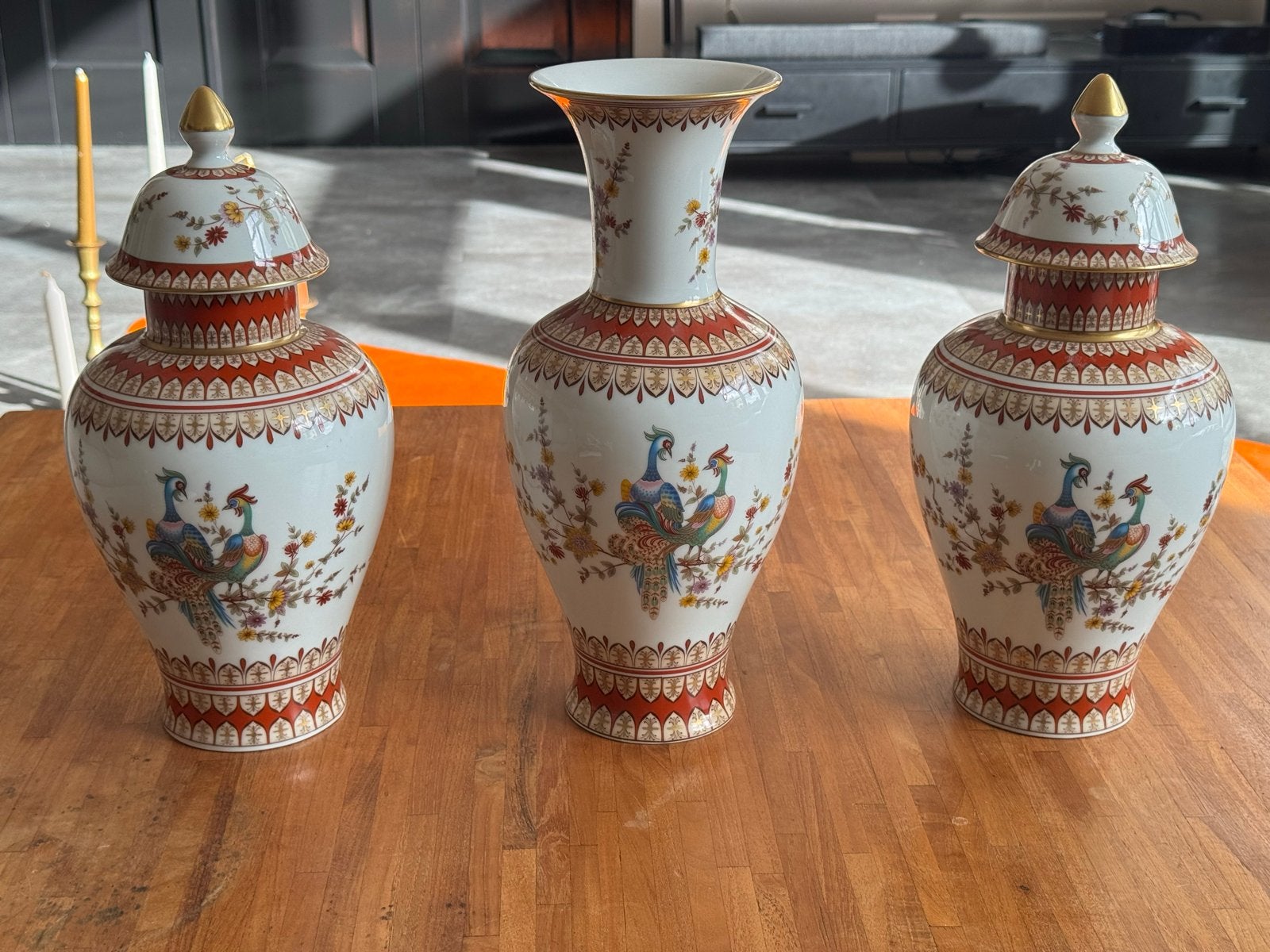 Puntgaaf Pancap Kaststel met Pauwenmotief, Antiek en Kunst, Ophalen
