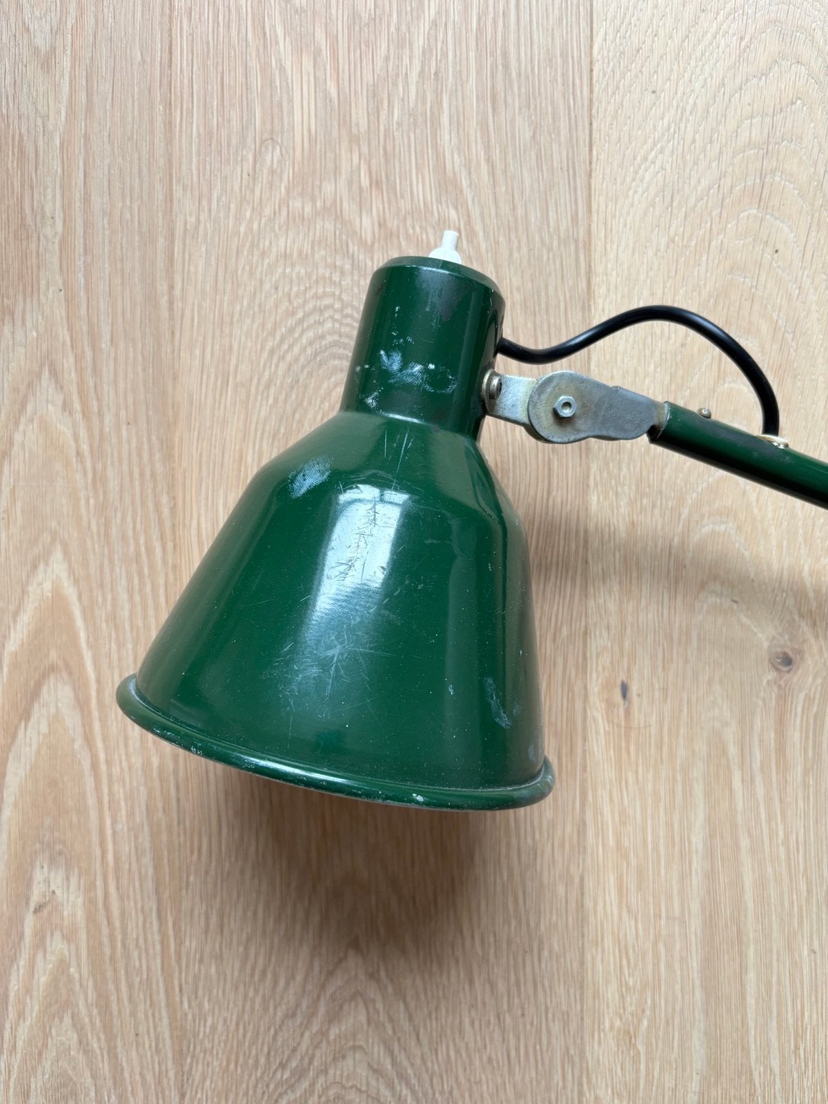 Vintage, industriële bureaulamp, klemlamp, Brevetti Longoni, Gebruikt, -, -, Ophalen of Verzenden