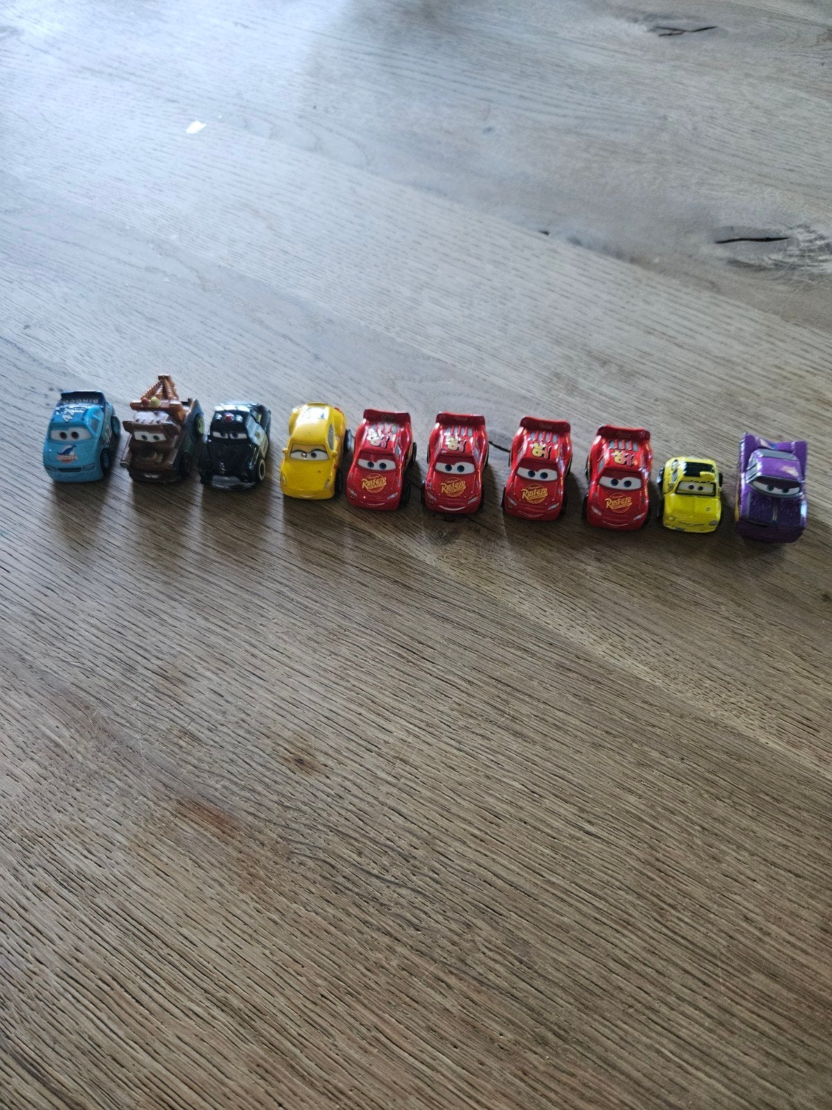 10 disney cars mini racers, Ophalen of Verzenden, Zo goed als nieuw