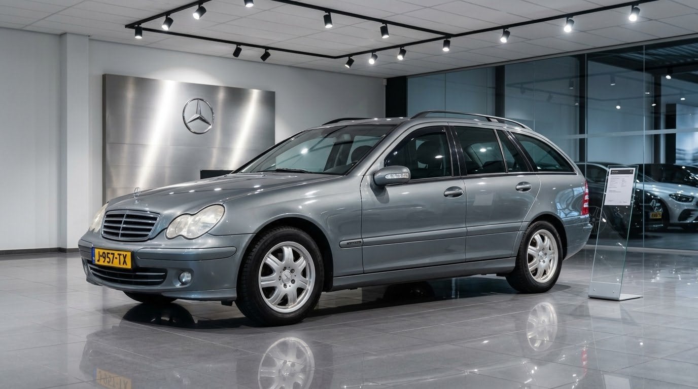 Mercedes-Benz C-Klasse 2.2 CDI C200 Combi AUT 2004 Grijs, Auto's, Automaat, 4 cilinders, 122 pk, Stationwagon
