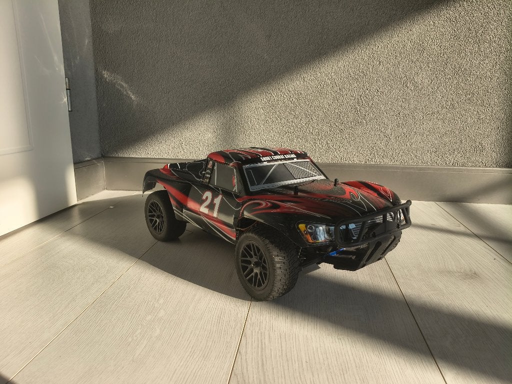 Himoto Brushless Short Course Truck (90 km/h) 1:10, Elektro, Gebruikt, Auto offroad, Ophalen of Verzenden