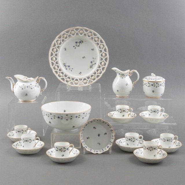 Holland Porselein Amstel 1790 Theeservies Korenbloemdecor, Ophalen of Verzenden