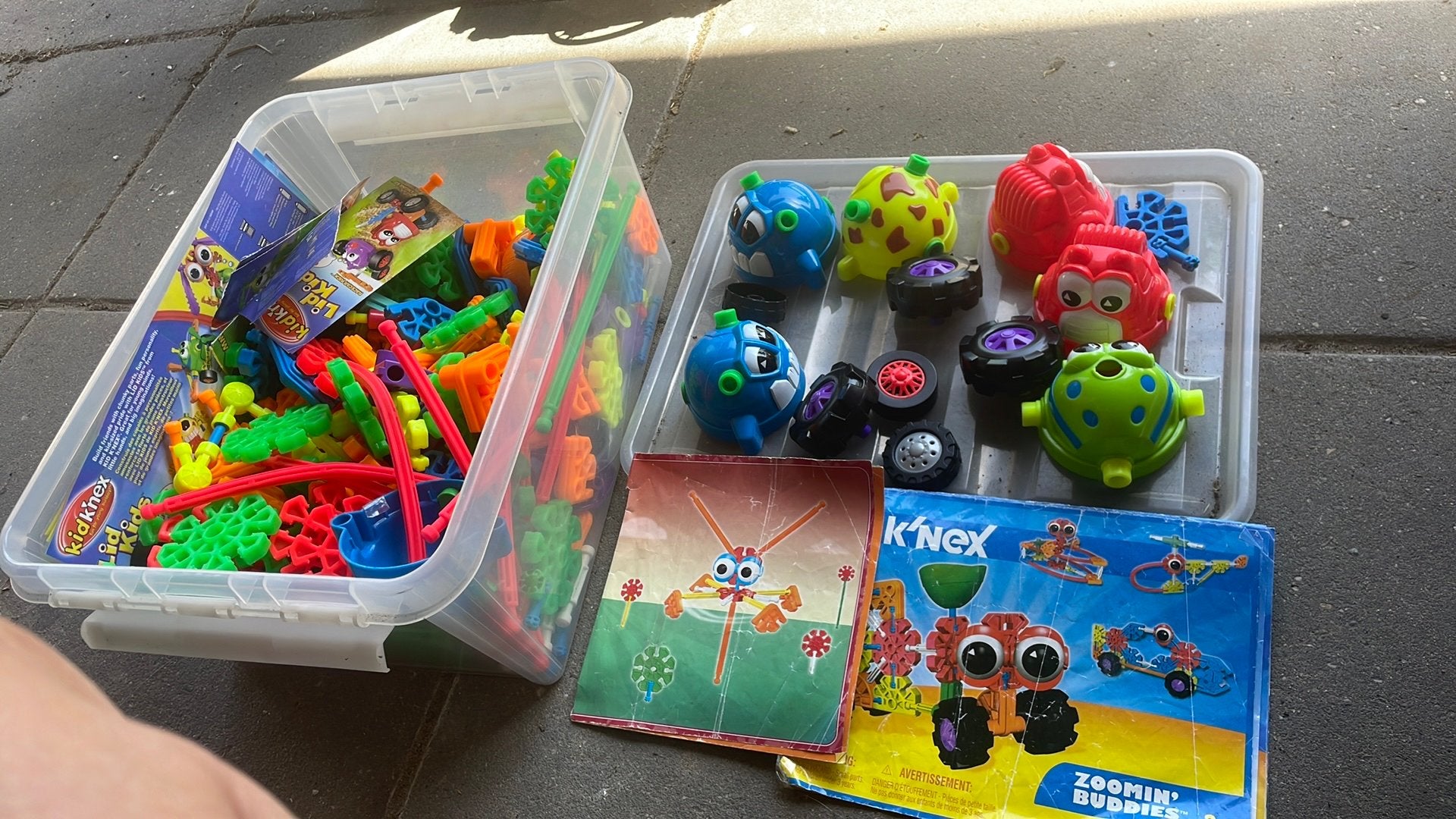 Bak met gevarieerde Kid K’nex, Kinderen en Baby's, Speelgoed | Bouwstenen, Ophalen of Verzenden, Zo goed als nieuw, K'nex