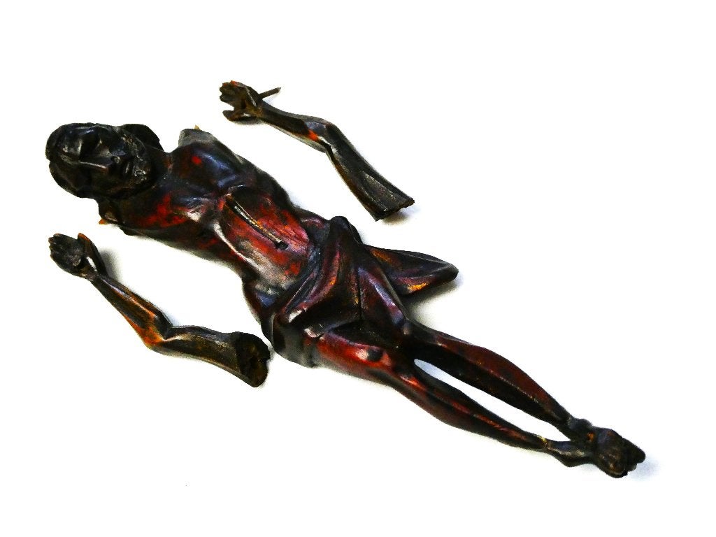 Houtgesneden corpus Jezus Christus, Antiek en Kunst, Ophalen of Verzenden