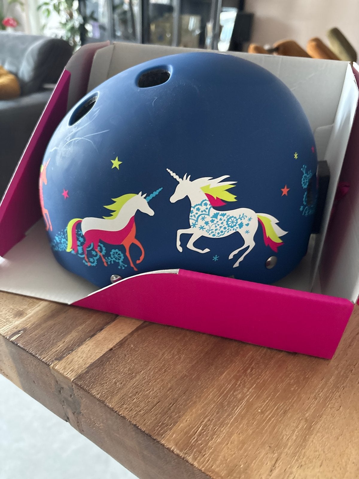 Nieuwe Micro kinderhelm met LED-licht en unicorn armbandje, Ophalen, Nieuw, S, Meisje