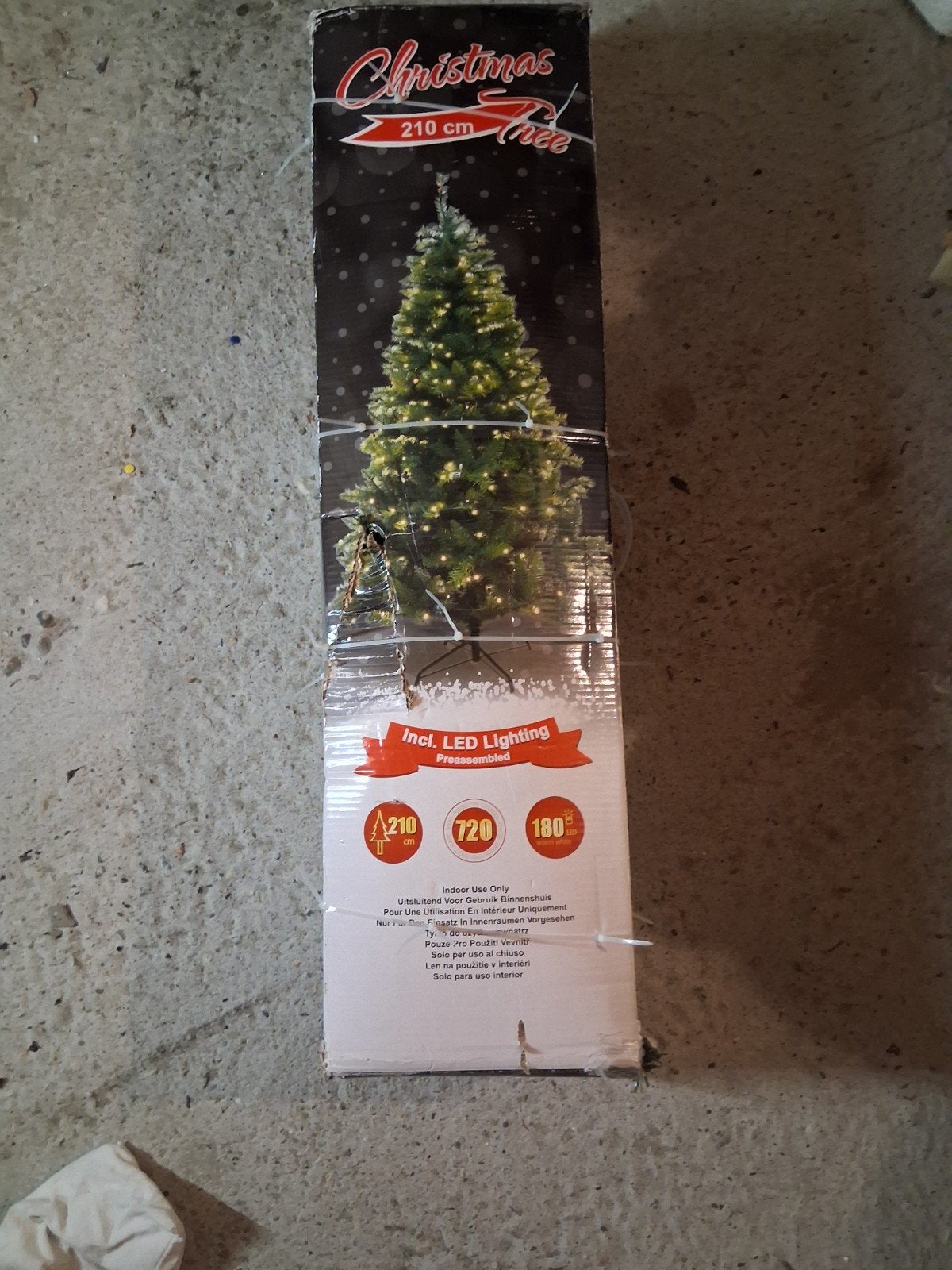 Kunst kerstboom met led verlichting in, Ophalen, Zo goed als nieuw