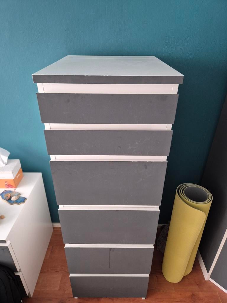 IKEA cast met zes lades, Huis en Inrichting, Kasten | Ladekasten, Ophalen, Minder dan 50 cm, Gebruikt, 5 laden of meer