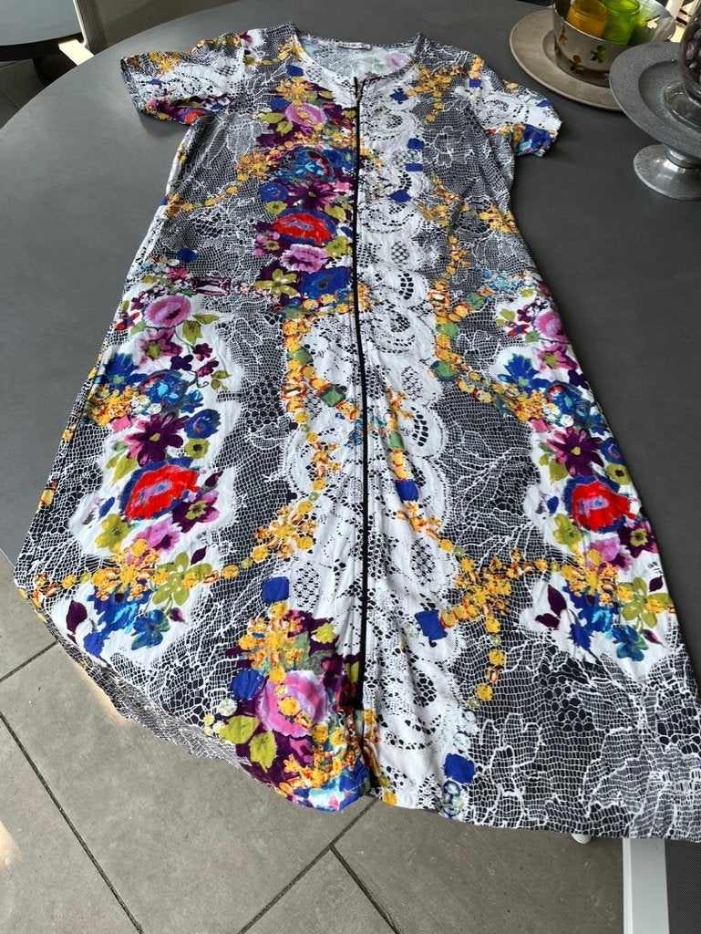 Nieuwe kleurrijke Ibiza jurk, maat L, Maat 42/44 (L), Nieuw, Onder de knie, Meerkleurig