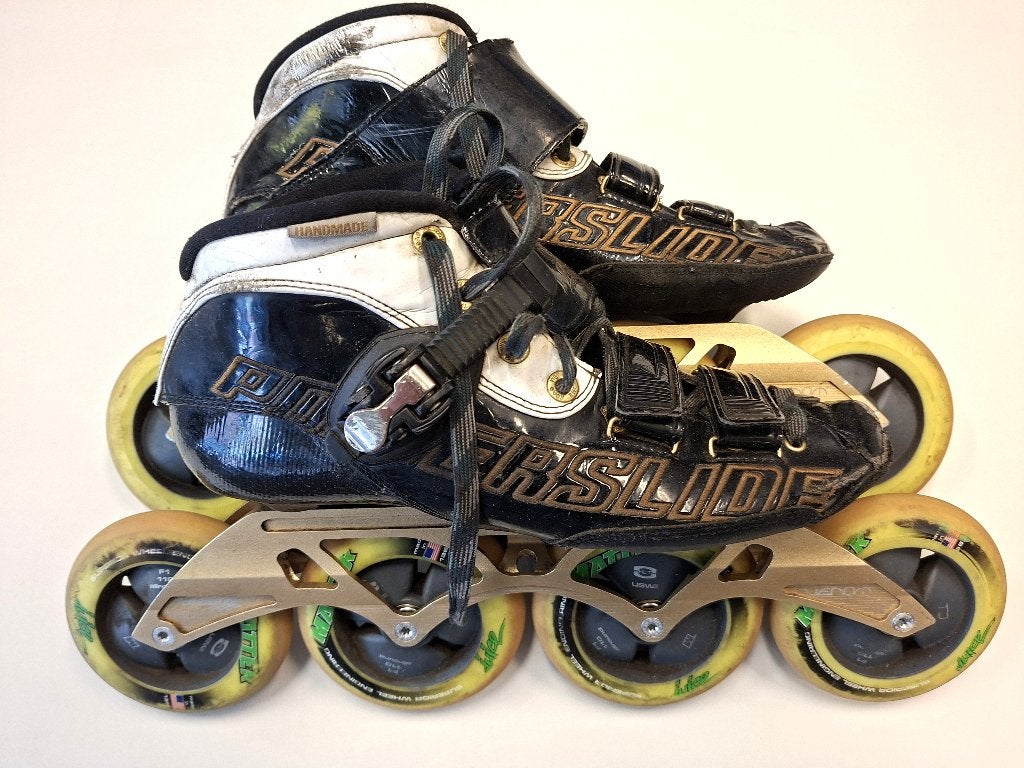 POWERSLIDE SKEELER 110MM MAAT 44, Gebruikt, Ophalen of Verzenden, Info@powerslide.com, Inline skates 4 wielen
