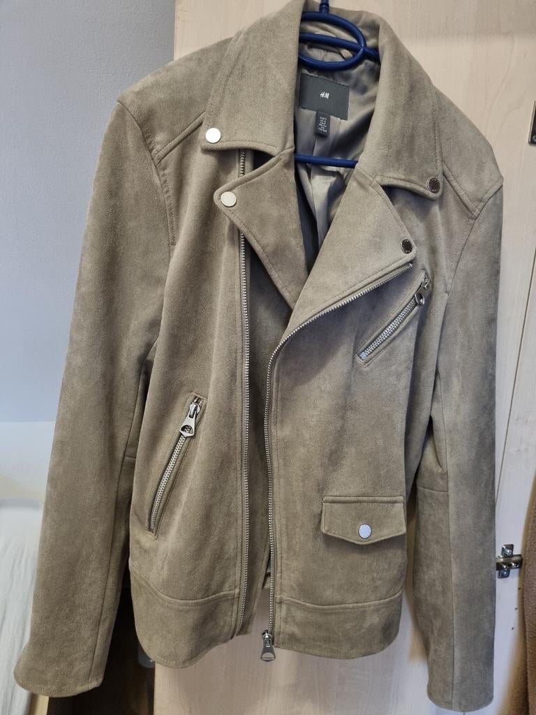 Biker jack, Ophalen of Verzenden, Zo goed als nieuw, Beige