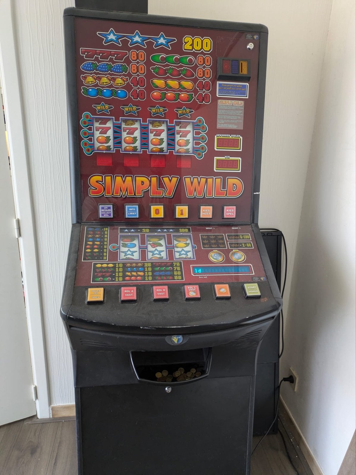 Simply Wild fruitautomaat - Errel by JVH Gaming, Euro, Ophalen, Gebruikt, Met sleutels