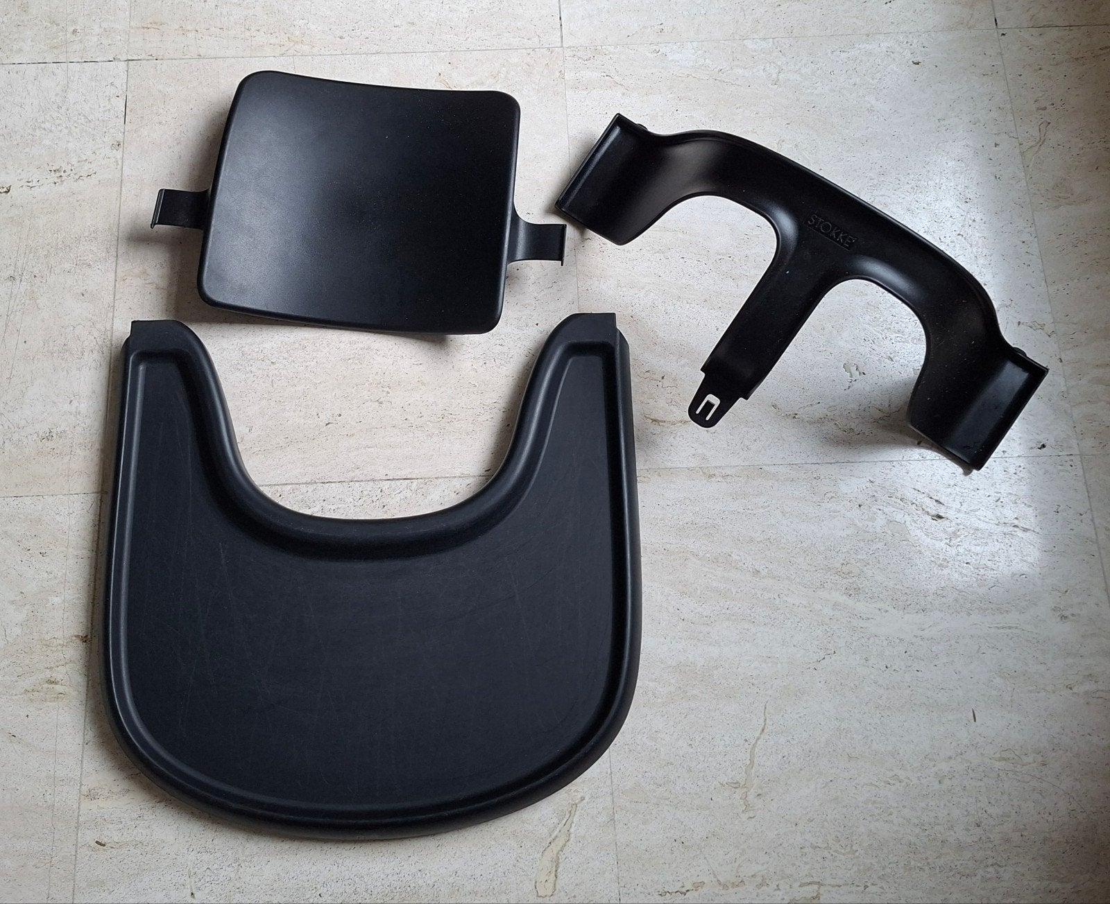 Stokke tripp trap zwarte babyset en tray Origineel, Kinderen en Baby's, Kinderstoelen, Ophalen of Verzenden, Zo goed als nieuw