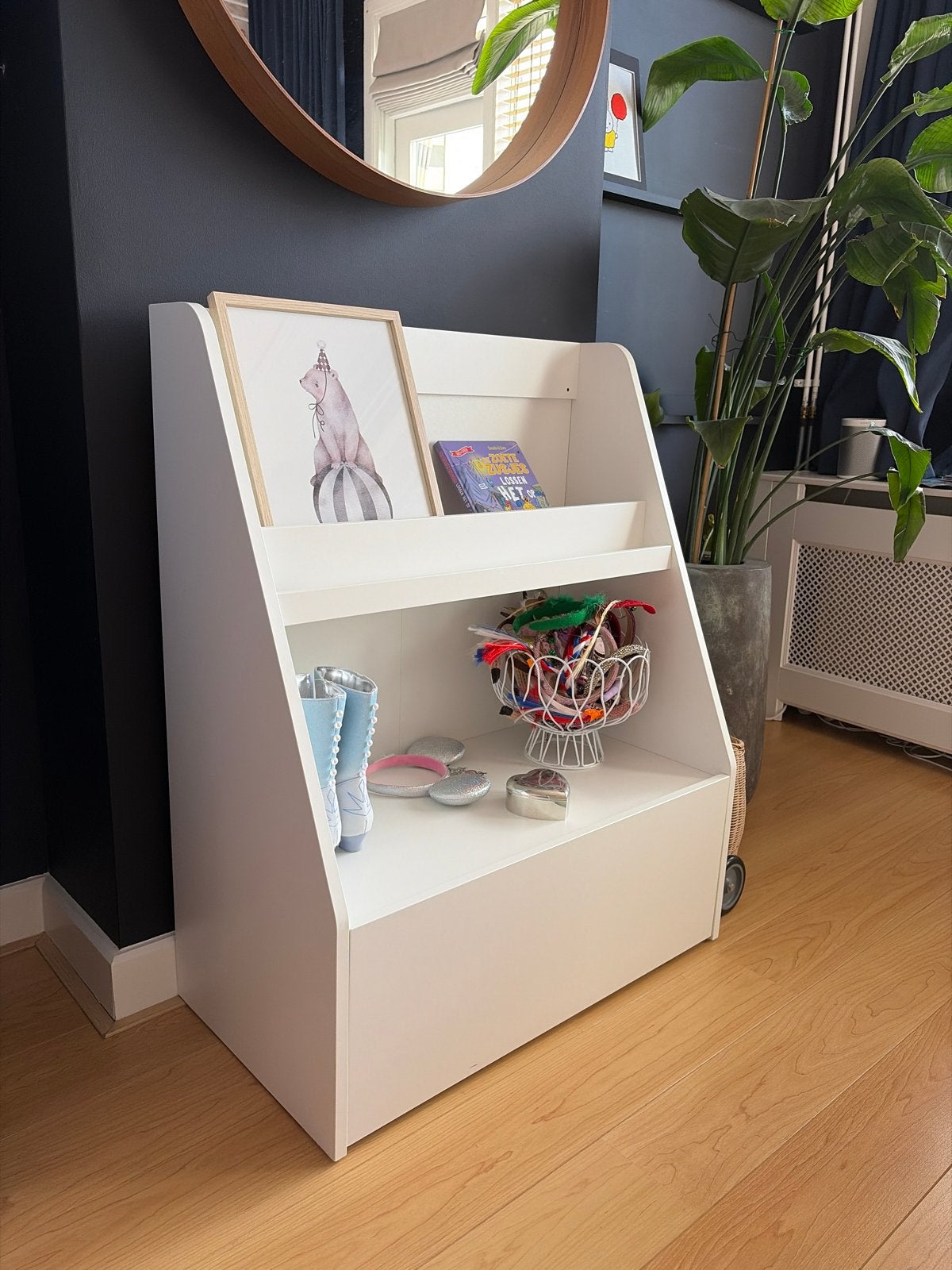 Ikea Bergig witte kinderboekenkast met opbergruimte, Ophalen, Gebruikt, Kast