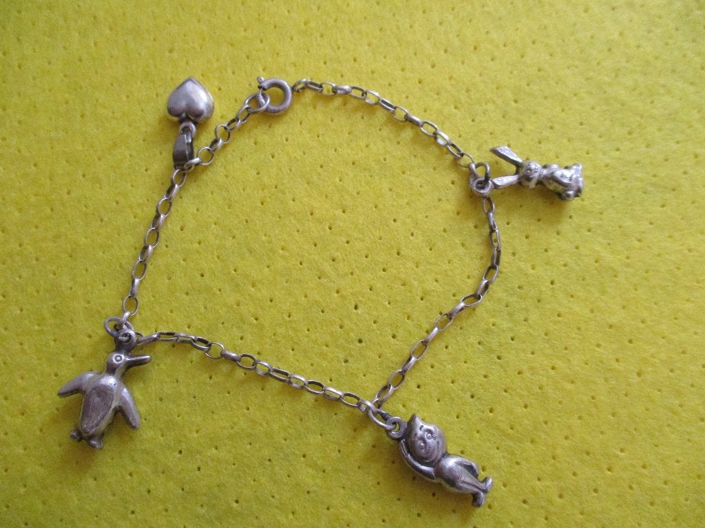 klein zilveren bedelarmbandje, Verzenden, Zilver, Armband