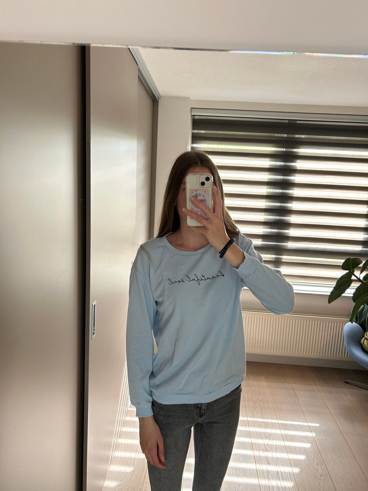Lichtblauwe sweater SHEIN - maat XS, Ophalen of Verzenden, Zo goed als nieuw, Maat 34 (XS) of kleiner, Blauw