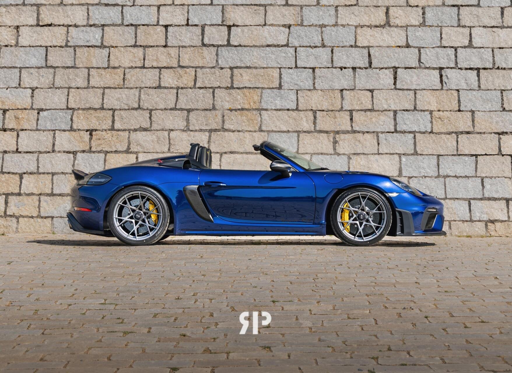 Porsche 718 Spyder RS Weissach, Auto's, Porsche, Achterwielaandrijving, Gebruikt, Cabriolet, Blauw