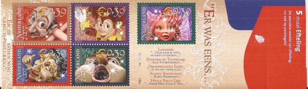 5 maal Efteling 2002, Postzegels en Munten, Postzegels | Nederland, Ophalen of Verzenden, Na 1940, Postfris