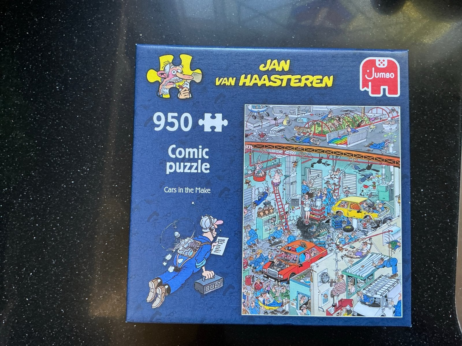 Jan van Haasteren Comic Puzzel - Cars in the Make (950 stukj, Ophalen of Verzenden, 500 t/m 1500 stukjes, Zo goed als nieuw, Legpuzzel