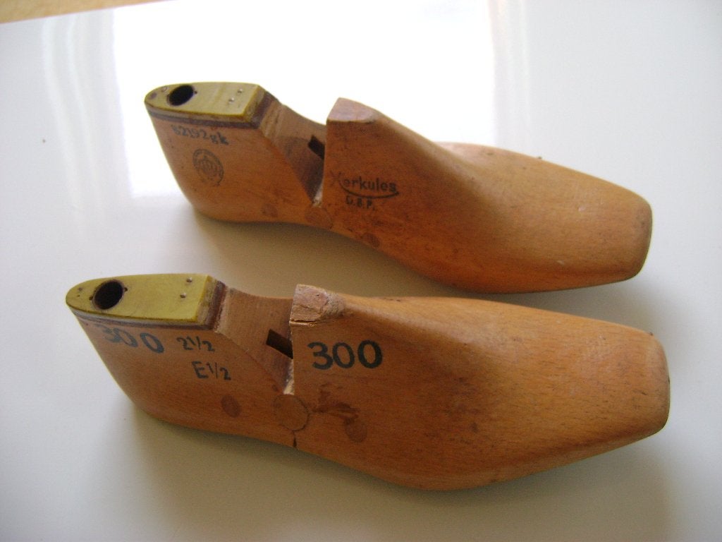 houten schoenen spanners met zool 23lang van hercules 82192, Antiek en Kunst, Curiosa en Brocante, Ophalen of Verzenden