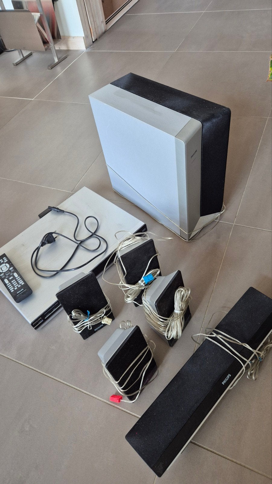 Philips Digital AV Receiver System HTR5204 met speakers, Ophalen, Philips, Gebruikt, 5.1-systeem