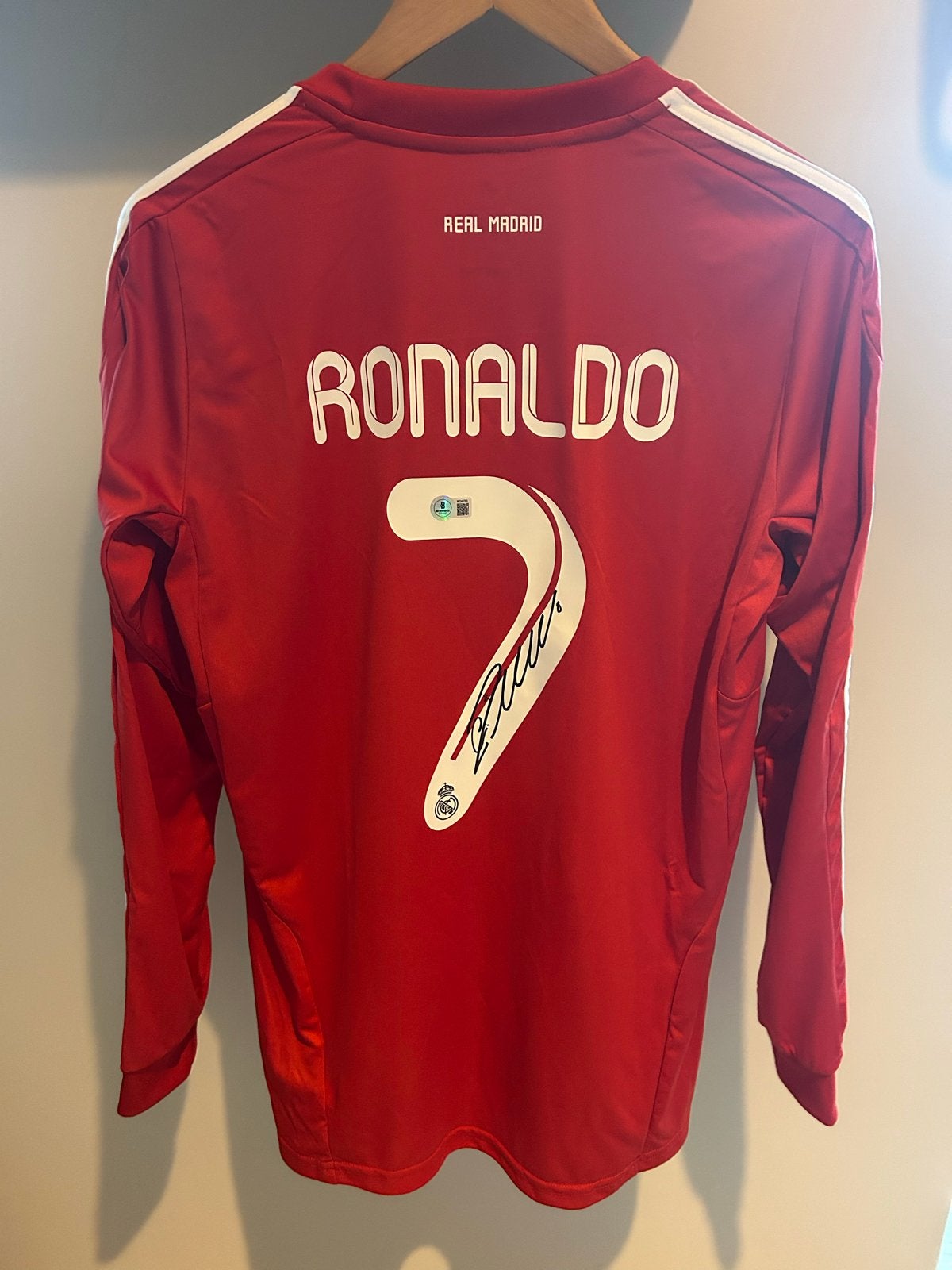 Gesigneerd COA Beckett Ronaldo shirt lange mouwen, Ophalen of Verzenden, Zo goed als nieuw, Buitenlandse clubs, Shirt