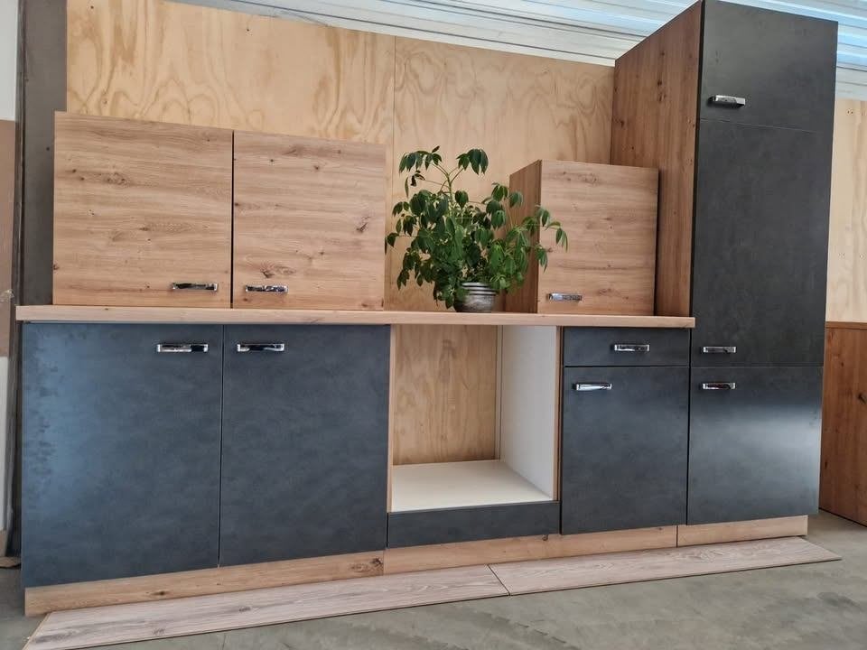 keuken 270 cm grijs bruin nieuw allerbeste deal beste deal, Overige materialen, Nieuw, Enkelwandige keuken, Ophalen of Verzenden