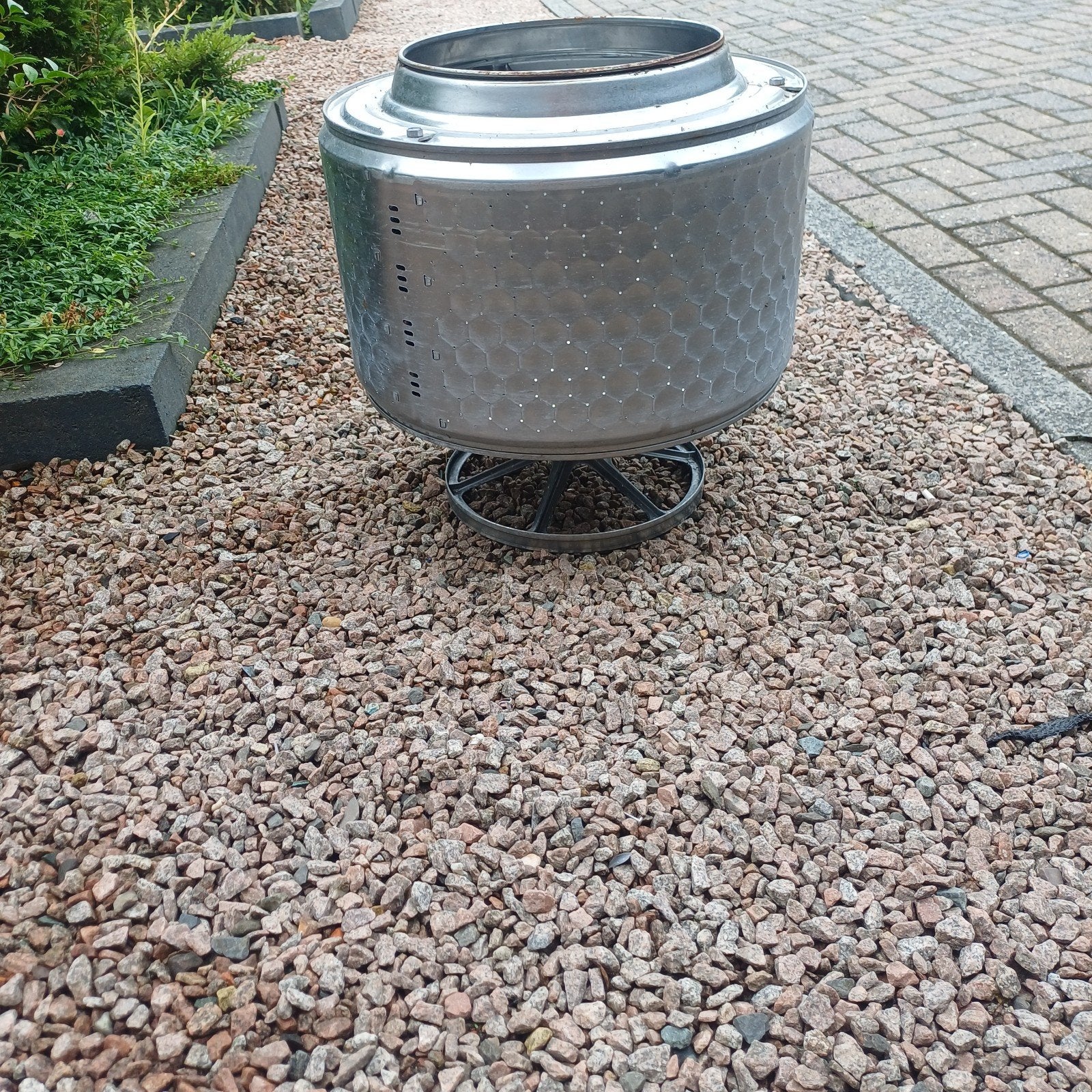 Wasmachine trommel, vuurkorf, Ophalen