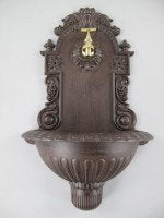 Prachtige wandfontein - gietijzerlook-alu-donkerbruin, 60 cm, Fontein, Gietijzer, ., Ophalen of Verzenden