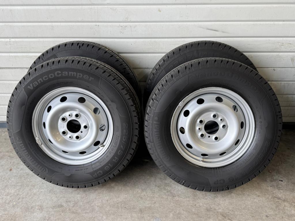 5x130 Continental Vanco 225/75/16- 10 MM- Ducato- Jumper, Ophalen, 16 inch, Banden en Velgen, Bestelwagen