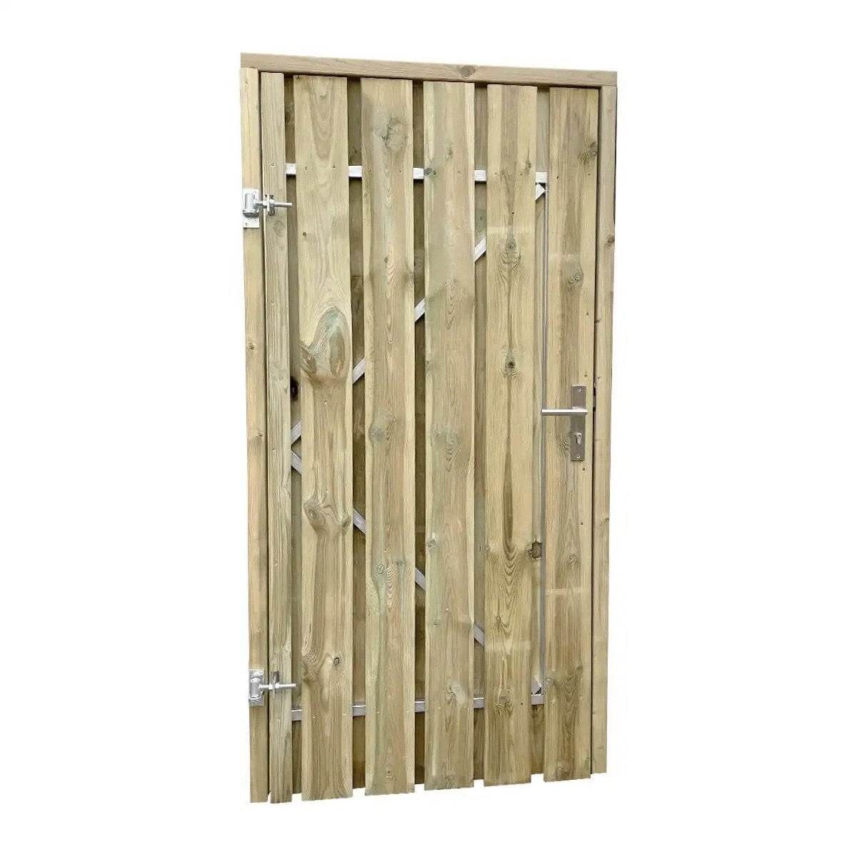 Grenen enkele poort compleet - 100x195, Tuin en Terras, Ophalen, Nieuw, 200 cm of meer, 150 tot 200 cm