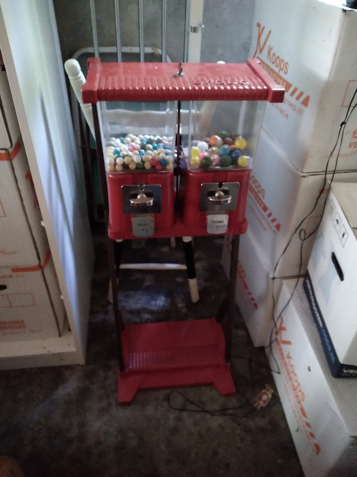 Vintage Brabo kauwgomballenautomaat - dubbel, Verzamelen, Ophalen, Gebruikt