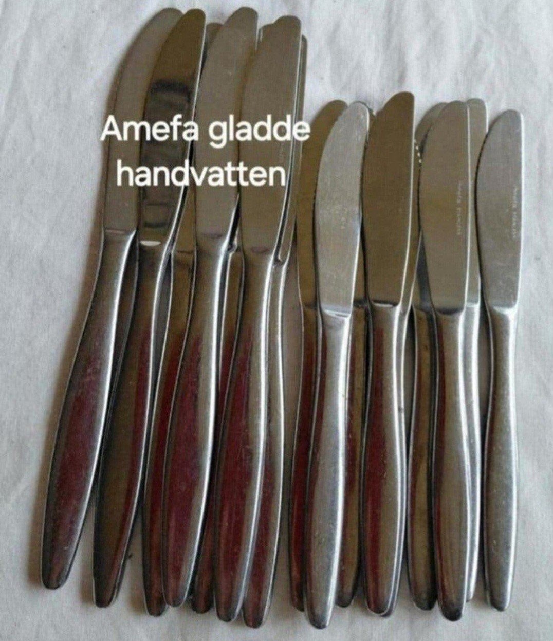 Amefa grote kleine boter kinder messen gladde handgrepen, Ophalen of Verzenden, Rvs of Chroom