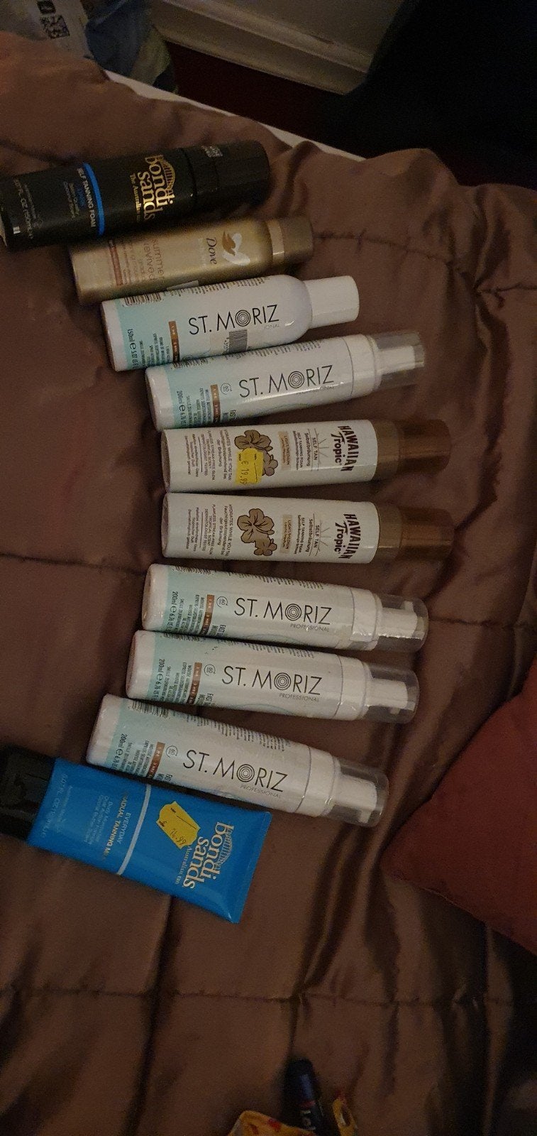 Zelfbruiner pakket: St. Moriz, Hawaiian Tropic, Bondi Sands, Verzenden