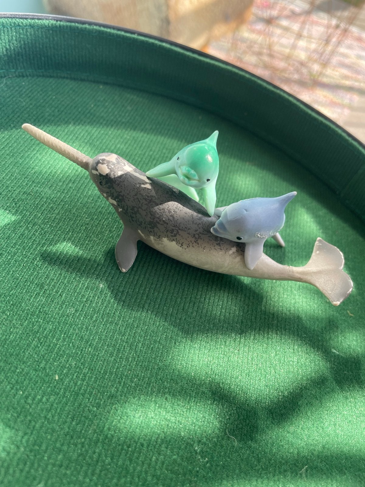 Schleich figuren: 2 dolfijnen en 1 narwal, Ophalen of Verzenden, Zo goed als nieuw