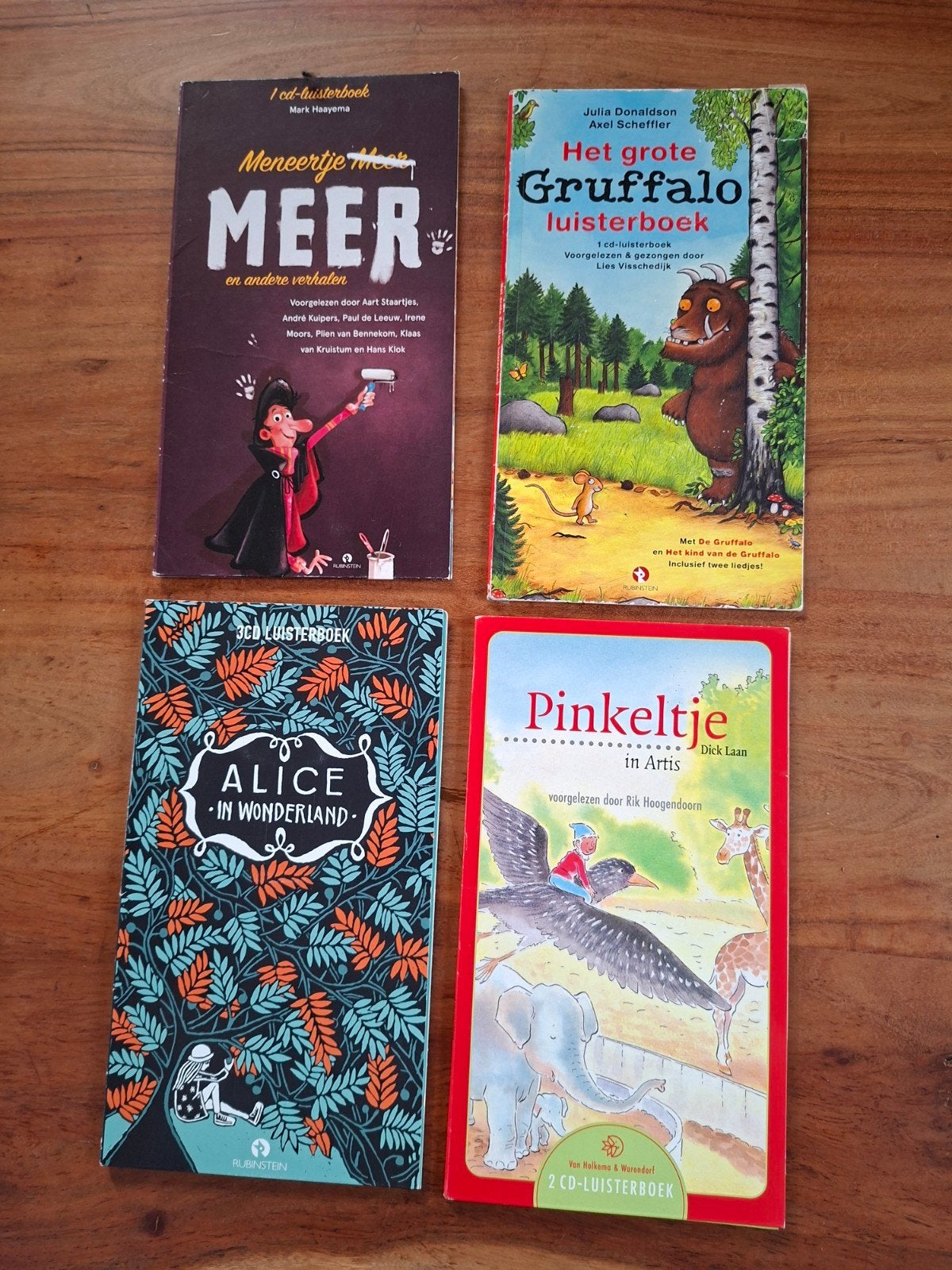 4x luisterboek grote Gruffalo Alice in wonderland pinkeltje, Boeken, Ophalen of Verzenden, Fictie, Gelezen, Julia Donaldson