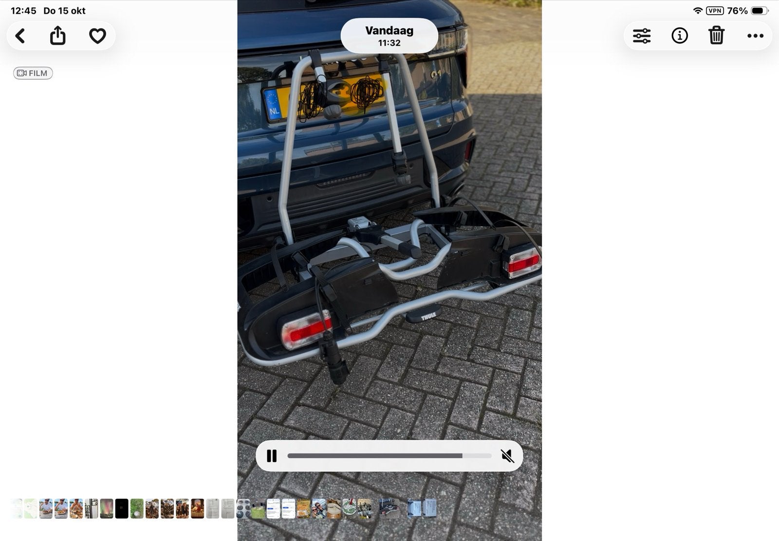 Thule EP 916 fietsendrager voor 2 fietsen, Auto diversen, Ophalen, 2 fietsen, Gebruikt, Trekhaakdrager