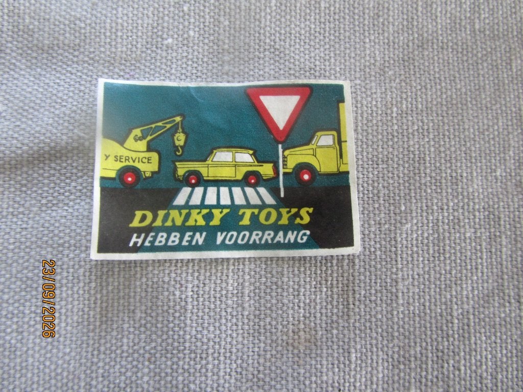 Lucifer Etiket Dinky Toys Zeldzaam, Ophalen of Verzenden, Gebruikt, Luciferdoosjes of -merken