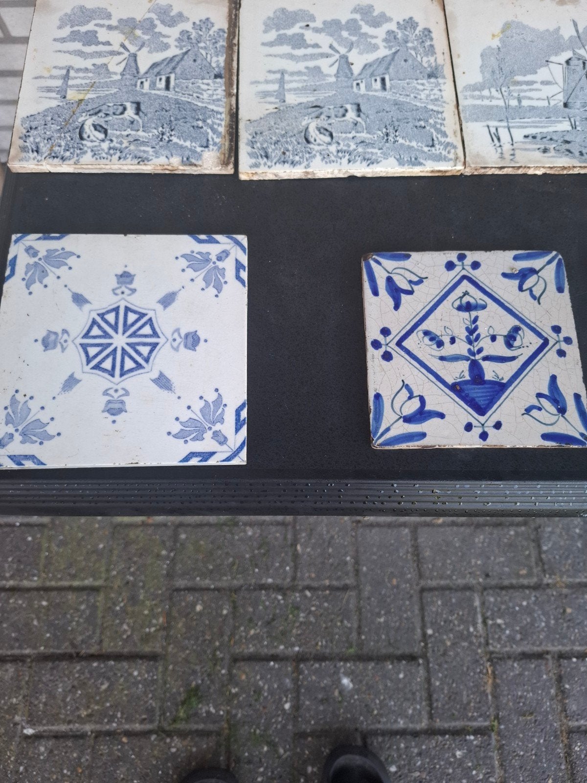 16 oude antieke tegeltjes. 1 koop, Ophalen