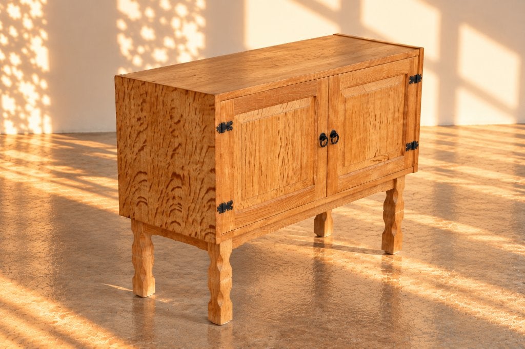 vintage sideboard | brutalist kastje | jaren 60 | Deens, Gebruikt, ., ., Eikenhout