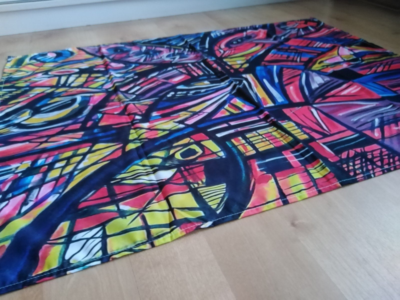 Wanddoek multicolor 90x75 cm, Wandhanger, 90 cm, Meerkleurig, Textiel