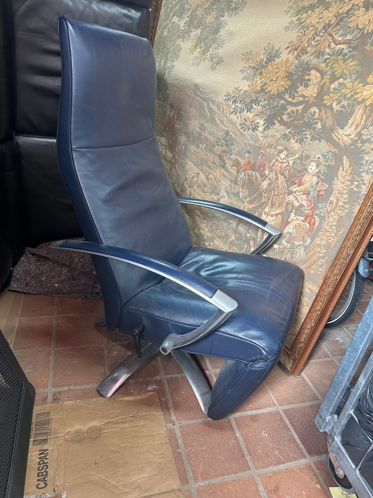 JORI Brainbuilder blauw leder maat Medi, Huis en Inrichting, Fauteuils, Ophalen, Zo goed als nieuw, 50 tot 75 cm, Leer