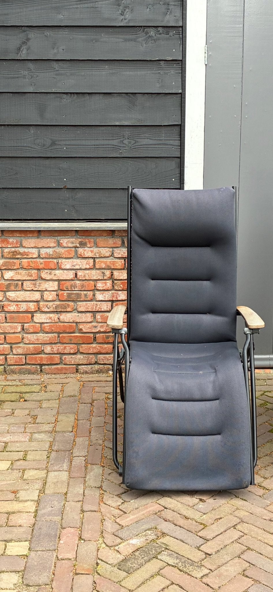 2x Lafuma relaxstoel / ligstoelen - Goede en nette staat, Tuin en Terras, Ophalen of Verzenden, Gebruikt, Textileen, Verstelbaar