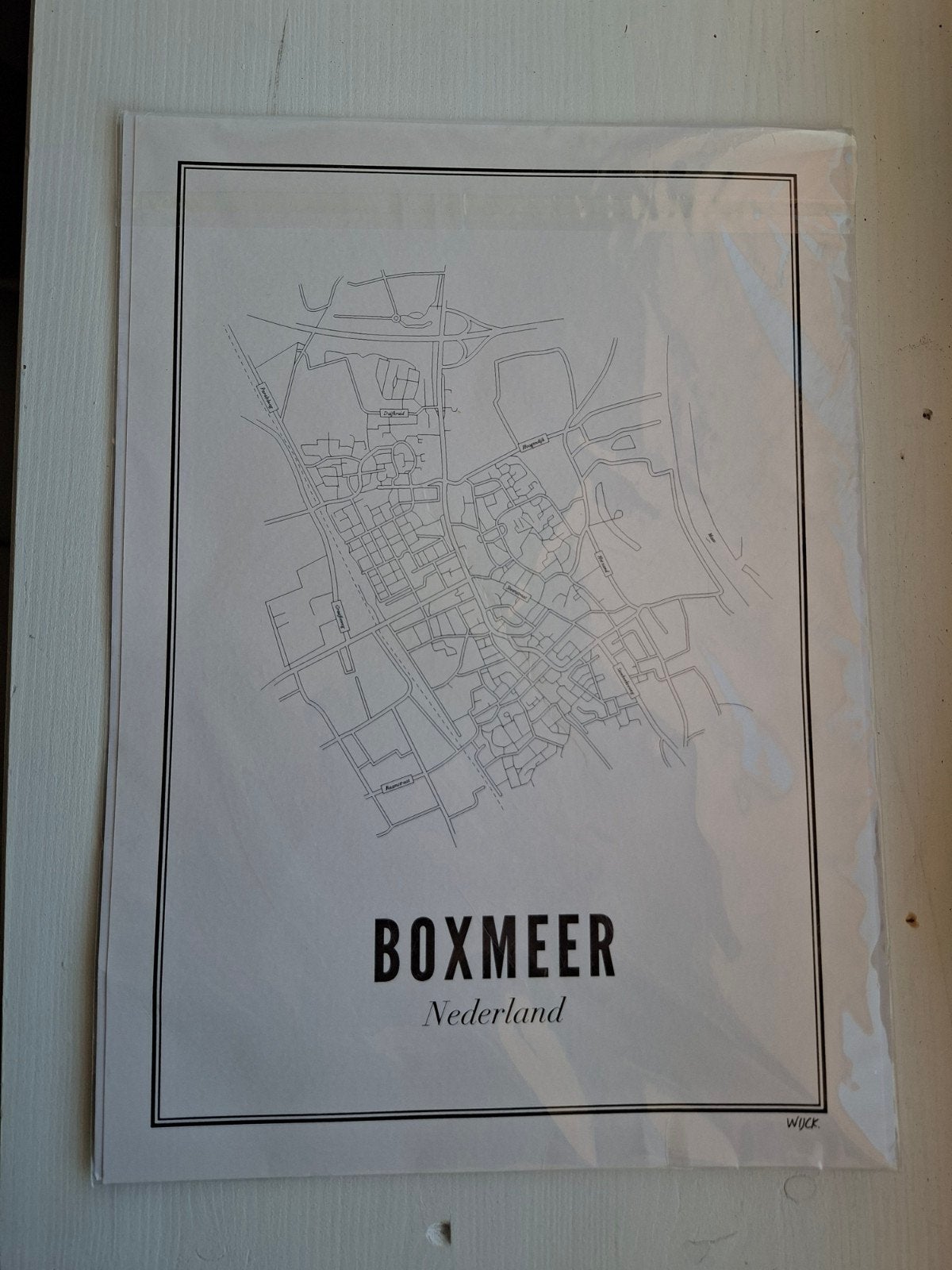 Poster Boxmeer Nederland - Stijlvolle Stadskaart, 50 – 75, Nieuw, Ophalen of Verzenden, Foto of Poster